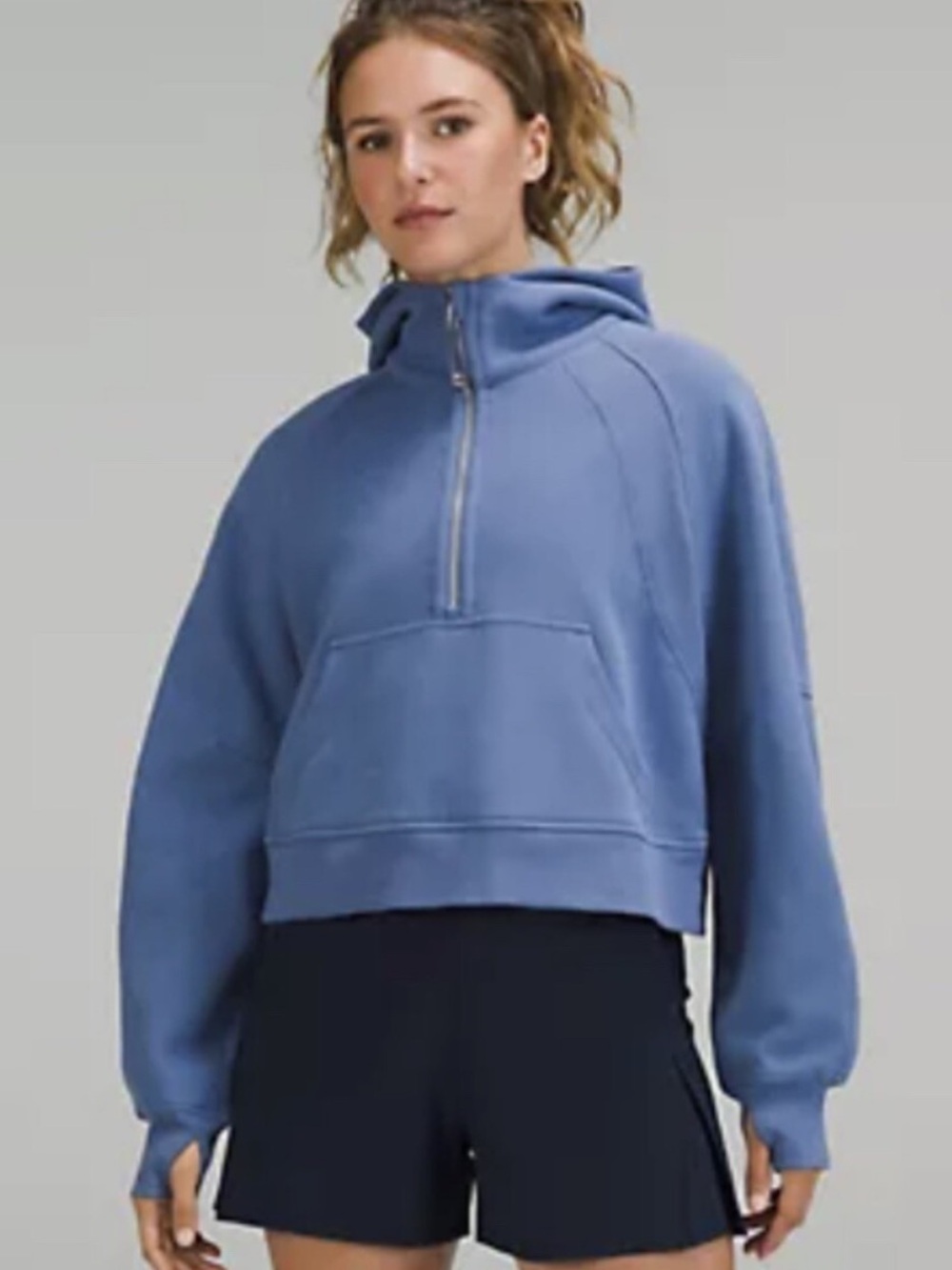 Lululemon scuba Half-Zip Hooded Sweatshirt - Blue